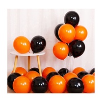 Ballons en latex ronds noirs et oranges de 12 pouces pour la décoration de fête, vente en gros, ballons d'Halloween joyeux