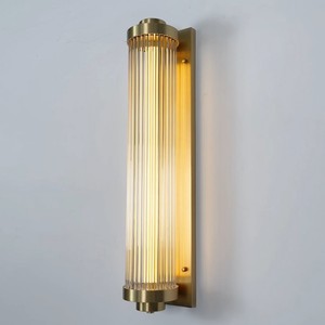 Apliques de Pared LED de Cristal con Cuerpo Dorado y Negro, Decorativos, de Cobre, para Hoteles, para Dormitorio - Product Image 1