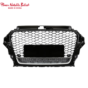 Rejilla delantera de fibra de carbono para <span class=keywords><strong>coche</strong></span> <span class=keywords><strong>A3</strong></span> S3 estilo RS3 rejilla de parachoques delantero negro brillante con Quattro para <span class=keywords><strong>Audi</strong></span> <span class=keywords><strong>A3</strong></span> S3 8V 2013 2014 2015 2016 - Product Image 6