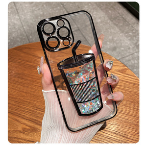 Custodia per telefono in Silicone con pellicola di lusso per lenti a sabbia tridimensionale per iPhone 14 Plus 13 Pro Max 12-Premium <span class=keywords><strong>Mobile</strong></span> di protezione - Product Image 6