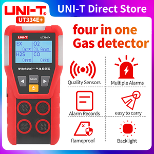 Ut334e + UNI-T Multi-Gasdetector O2 Co H 2S Brandbare Gassen Zuurstof Koolmonoxide Waterstofsulfide 4 In 1 Gaslekdetector - Product Image 2