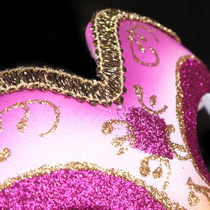 女脸眼蕾丝化妆舞会面具金色白色闪亮电镀化妆舞会婚礼道具服装配件 - Product Image 5