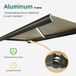 <span class=keywords><strong>Auvent</strong></span> électrique à bras pliant pour balcon, cadre motorisé en alliage d'aluminium avec voile en acrylique - Product Image 5