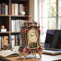 Douze pièces de musique pendule de torsion vintage nordique manteau horloges classique décor à la maison bureau table réveils pour la maison