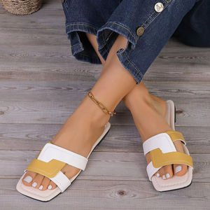 Sandales plates d'été personnalisées pour femmes, légères, respirantes, imperméables, couleur unie, style pieds nus, pour la plage et la mode - Product Image 2