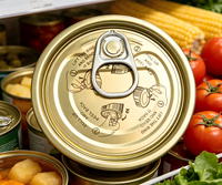 Fabricant 211 #   65,3 mm, TFS de qualité alimentaire, double or, ouverture facile EOE pour les boîtes de fruits et légumes