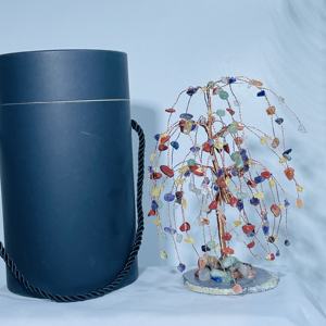 Arbre naturel à sept chakras Reiki guérison pierre précieuse arbre de vie cristal bonsaï Fortune arbre d'argent pour la bonne chance pour les cadeaux - Product Image 5