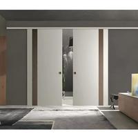 Puerta Corredera de Aluminio y Madera, Moderna y Personalizada, sin Rieles, para Dormitorio, Cocina o Baño