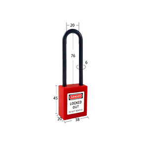 76mm Nylon Shackle Multi-Color Industrial Safety <strong>Padlock</strong> - Non-Conductive Insulated Lockout Tagout Lock (Key-Operated) - Product Image 2