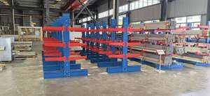 Étagère à tubes cantilever Jincanglian JCL-CH01 jaune et bleue en acier robuste, protégée contre la corrosion, pour entrepôt - Product Image 4