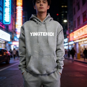 Yingtenidi 2026 Özel Üretici Özel Yüksek Kaliteli Erkek Ağır Siklet Kapüşonlu Sweatshirt Büyük Beden Düz Kapüşonlu Sweatshirtler - Product Image 3