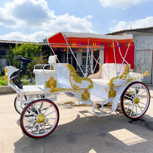 Fairy Style Electric Carriage Angel Golden Carving Single <b>Row</b> Seat Resort Wedding Decoration Cart - Product Image 6