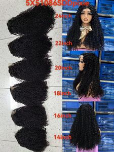 Promotion Letsfly : Perruques sans colle Pixie Curly avec fermeture en dentelle transparente 5x5, 14-24 pouces, 100% cheveux humains vierges bruts, vente en gros - Product Image 3