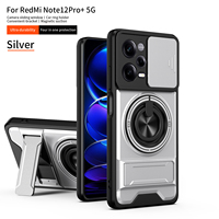 Coque de protection pour téléphone portable avec anneau magnétique intégré, protection contre les chocs, protection de l'objectif, pour smartphones Redmi Note 12 Pro Plus 5G