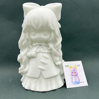 Statue en vinyle de père noël inachevée populaire pour la peinture avec des pinceaux pigmentés de couleurs décoration de noël pour garçons et filles