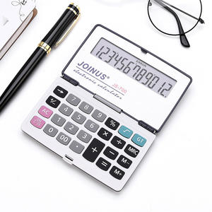 Calculadora plegable Joinus Js-700 de 12 dígitos, plateada, a pilas, calculadora electrónica para negocios y regalos promocionales - Product Image 2