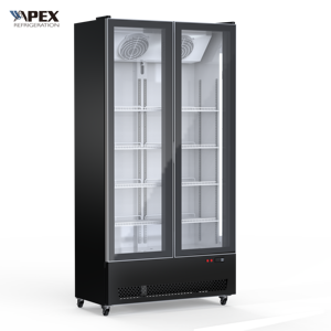 Refrigerador Comercial con Puerta Doble <span class=keywords><strong>de</strong></span> <span class=keywords><strong>Vidrio</strong></span> <span class=keywords><strong>para</strong></span> Exhibición <span class=keywords><strong>de</strong></span> Bebidas, Refrigerador Vertical - Product Image 1
