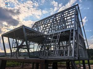 Недорогой каркасный дом стальной конструкции деревянный дом Вилла портативный треугольный дом гостиничный номер крошечный домашний комплект с балконом - Product Image 5