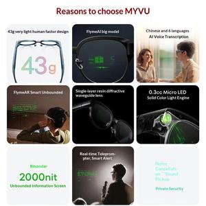 Gafas Inteligentes MYVU AR con Asistente de IA, Navegación, Soporte para Ciclismo, Compatibles con IOS y Android, con Brillo Máximo de 2000 Nit, Visibles Bajo la <span class=keywords><strong>Luz</strong></span> del Día - Product Image 6