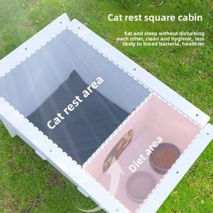 Casa de gato de venta directa del fabricante, casa para mascotas resistente a la intemperie, patio, sala de estar, diseño de plástico - Product Image 6