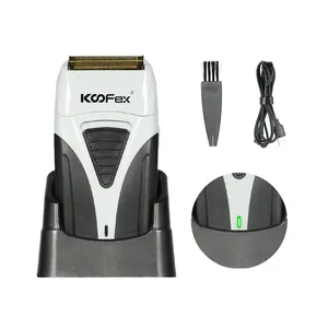 KooFex OEM/ODM pisau cukur listrik pisau baja tahan karat dudukan pengisi daya nirkabel isi ulang alat cukur Foil ganda
