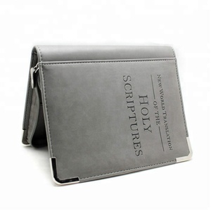 Boshiho Customized Design Leather Book Cover Bible Cover with Zipper - Product Image 3
