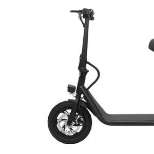 Electric <b>Scooter</b> With Seat Foldable 48V Lithium Battery Brushless Motor Urban Commuter Unisex Black - Product Image 1