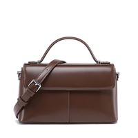 Sac à main minimaliste pour femme en similicuir, bandoulière double, forme carrée, fermeture à rabat, imperméable, léger, grande capacité