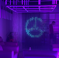 Système d'éclairage de scène professionnel pour DJ avec écran volumétrique 3D LED Matrix Light, contrôle DMX, effets interactifs