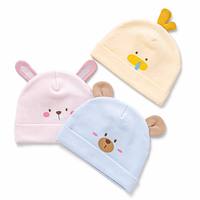 Gorro de Bebé Recién Nacido con Estampado Animal y Orejas de Animal, Gorros de Algodón Suave para Bebés, Venta al Por Mayor Directa de Fábrica, Listo para Enviar