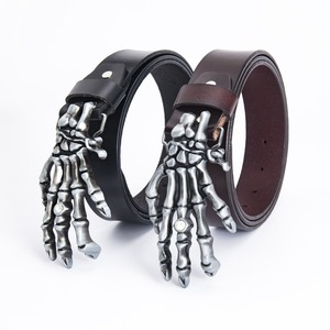 Ceinture homme tête de mort griffe de main ceinture de cavalier extérieur personnalité Hipster décontracté mode plaque <span class=keywords><strong>boucle</strong></span> <span class=keywords><strong>boucle</strong></span> de ceinture - Product Image 1