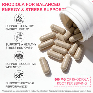 Compléments alimentaires à base de plantes Acentiallabs, extrait naturel biologique de <span class=keywords><strong>Rhodiola</strong></span> <span class=keywords><strong>Rosea</strong></span> en capsules pour l'énergie et le soutien de l'humeur - Product Image 3