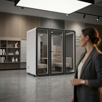 Cabina Insonorizada UNIBOOTH con Aislamiento Acústico de 33dB, ISO 23351, Ignífuga, de Ensamblaje Rápido, Silenciosa, para Sala de Reuniones, Directo de Fábrica