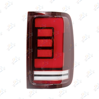 Feux arrière à LED fumés pour Volkswagen Amarok 2016-2020, boîtier noir, paire de feux arrière à lentille rouge