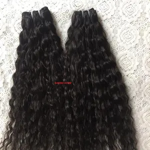 El último clip de extensión de cabello humano rizado indio de tejido afro indio rizado en cabello rizado mongol virgen crudo