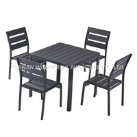 Chaises d'extérieur en bois massif en métal Chaises de patio Jardin Imperméabilisation Anticorrosion Cour en plein air Hôtel B & B Chaise en bois