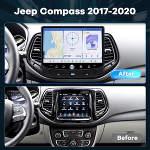 Android araç <span class=keywords><strong>Dvd</strong></span> oynatıcı oyuncu araba radyo araba ekran navigasyon multimedya sistemi Carplay DSP dokunmatik ses için Jeep pusula 2017-2020 - Product Image 2