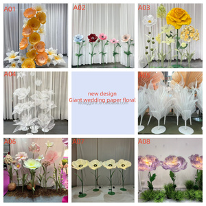 LEDA Centre de table de mariage moderne fait main, fleur artificielle géante en organza de soie blanche, accessoires de photographie décoratifs - Product Image 4