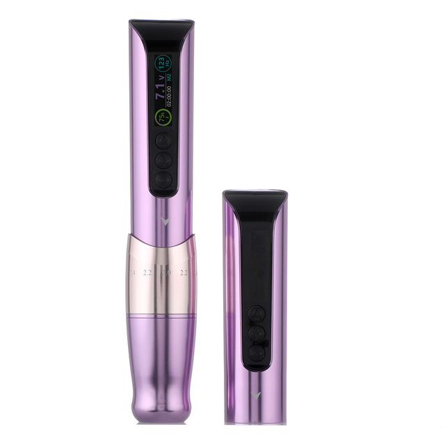 Adjustable Stroke Professional Wireless Permanent Makeup Machine for Lips Eyebrows Tattoo Machine Set with Cartridge Needle