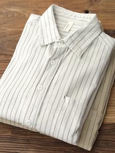 <span class=keywords><strong>Camisa</strong></span> de manga larga con rayas verticales de <span class=keywords><strong>pana</strong></span> para hombre, <span class=keywords><strong>camisa</strong></span> informal holgada de color <span class=keywords><strong>beige</strong></span> Vintage para primavera - Product Image 5