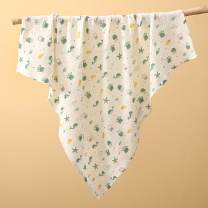 Couverture d'emmaillotage en crêpe de coton double couche <span class=keywords><strong>ultra</strong></span> douce, vente en gros d'usine, serviette de bain pour bébé, enveloppement pour nouveau-né et nourrisson - Product Image 6