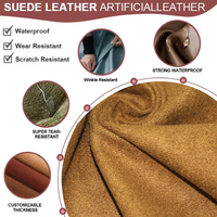 Tissu en suède doux recyclé personnalisé, microfibre polyester, tissu en suède pour canapé, veste, rembourrage, textile de maison