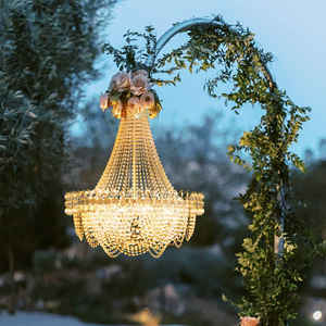 <span class=keywords><strong>Lampadario</strong></span> di cristallo grande Patio esterno con catena a goccia di pioggia pendente lampadari di cristallo di medie dimensioni - Product Image 3