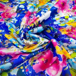 Chất Lượng Hàng Đầu 100% Polyester In Căng Vải In Kỹ Thuật Số Satin Vải Với Lá - Product Image 3