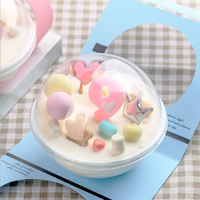 Boîte d'emballage boule de mousse transparente, boîte d'emballage pour gâteau de noël, avec poignée en papier personnalisés