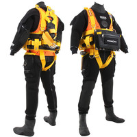 Gilet de plongée commercial flottant, imperméable et souple avec boucles à glissière, gilet de récupération sous-marine haute résistance, sangles réglables
