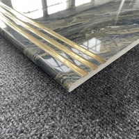 Carreaux de porcelaine pleine masse brillants gris veiné marbre 480x1200mm de Guangdong Foshan, couleur gris, pour escaliers de villas et maisons