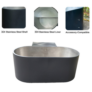 Baignoire en acier inoxydable ICEMEND, vente directe usine, pour bain de glace, thérapie par immersion froide, avec refroidisseur d'eau pour la récupération - Product Image 4