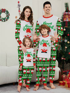 Conjunto de pijama de Navidad familiar Pijama de Navidad personalizado para mujer Impresión de letras de longitud completa Navidad - Product Image 3