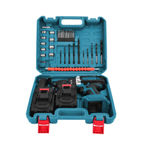 Perceuse sans fil à batterie au lithium Perceuse électrique à percussion puissante rechargeable sans fil Perceuse à main électrique industrielle Ensemble